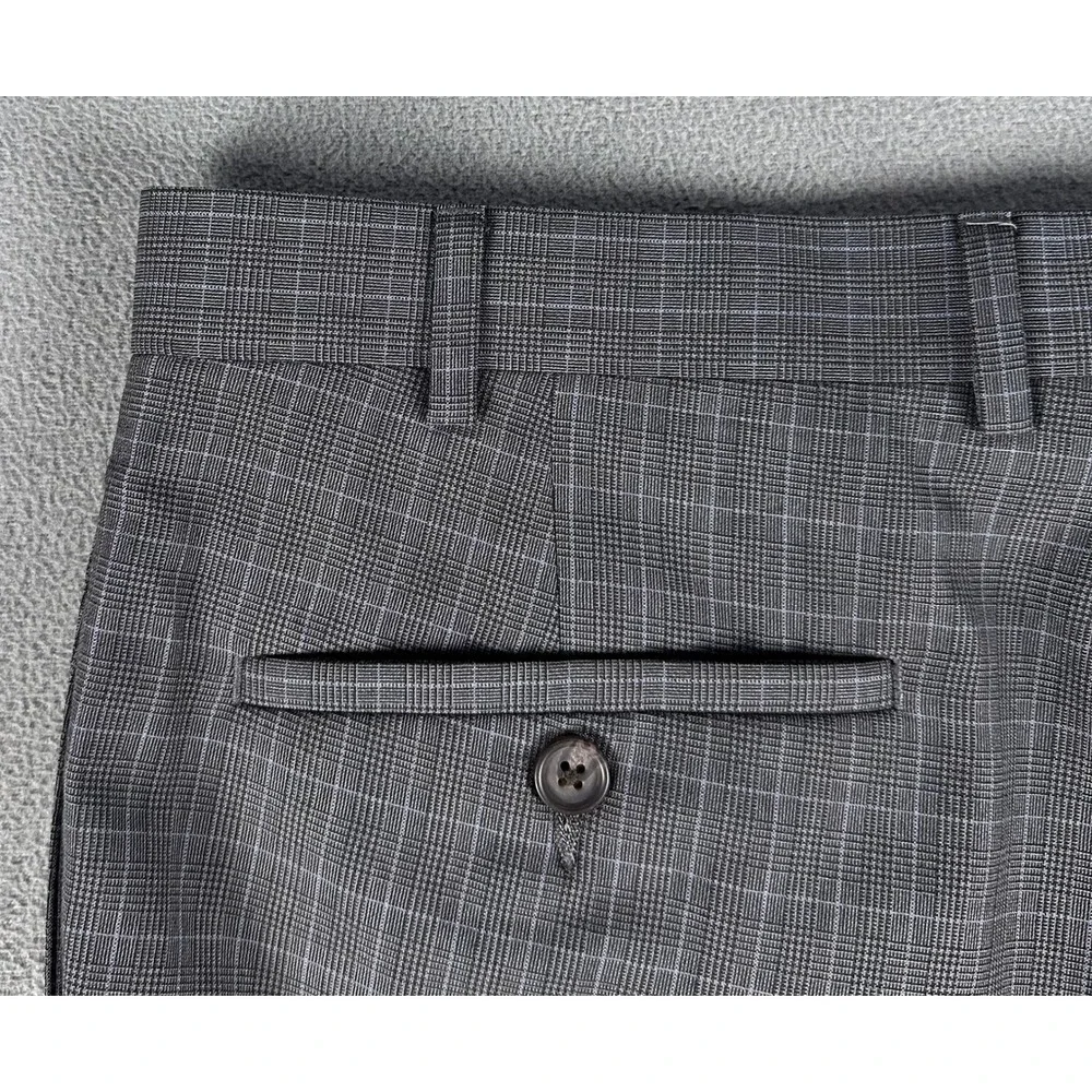 Ralph Ralph Lauren Pants Slacks 36x32 Grey Glen Plaid Old‎ Money Trousers Dress